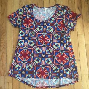 Tribal patterned LuLaRoe top